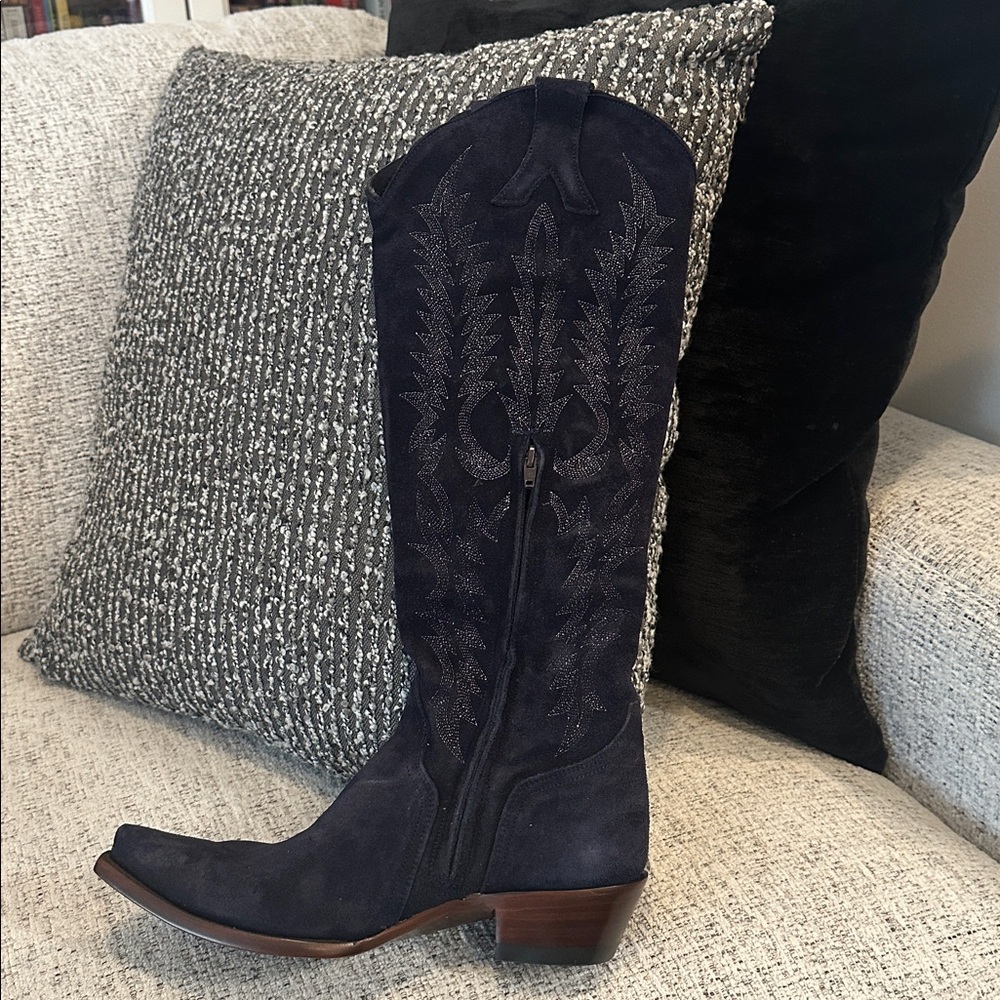 Old Gringo Indigo Heeled Boots - Picture 3 of 12